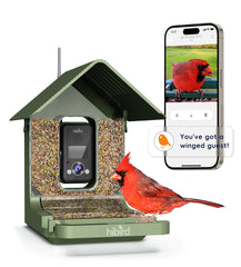 4K HD Bird Watching Camera with Feeder, 2.4G/5G WiFi, Live Streaming, AI Recognition, and Two-Way Audio for Enhanced Wildlife Observation & Monitoring and Bird Lovers