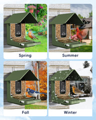 4K HD Bird Watching Camera with Feeder, 2.4G/5G WiFi, Live Streaming, AI Recognition, and Two-Way Audio for Enhanced Wildlife Observation & Monitoring and Bird Lovers