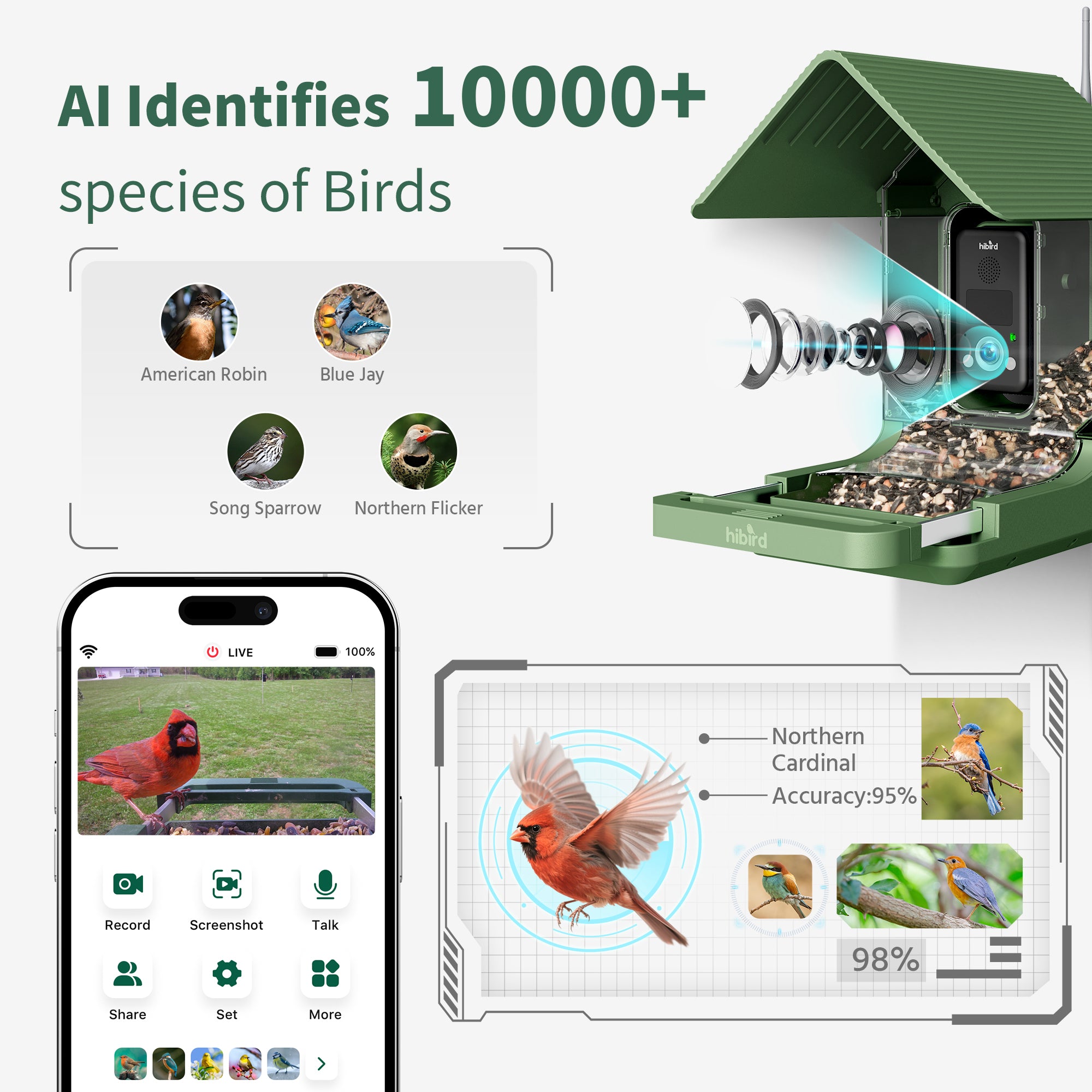Hibird Smart Bird Feeder with Camera