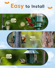 5G Bird Watching Camera, Hibird Smart AI Identify and Auto Capture 10000+ Bird Species IP66 Mini Wireless Watching Camera with Solar Panel, Ideal Gift for Birds Lover